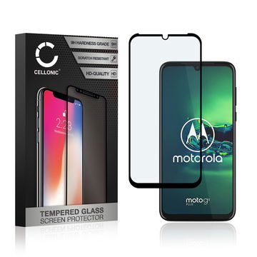 Protector pantalla móvil Motorola Moto G8 Plus autoadhesivo de CELLONIC - Screen protector, (Calidad HD / 3D Full Cover / 0,33mm / 9H)