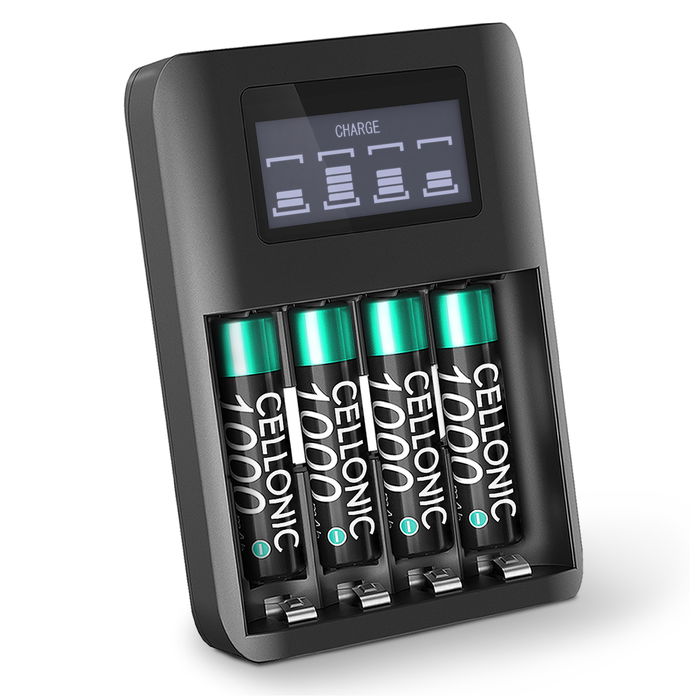 4x Siemens Gigaset E630A Batería 4x 1000mAh AAA 1.2V + Cargador de CELLONIC