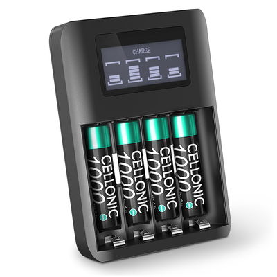Bateria Panasonic 4x 1000mAh AAA - + Cargador , Batería larga duración para teléfonos Panasonic KX-TGH720, KX-TG6821, KX-TGP600, KX-TG6822