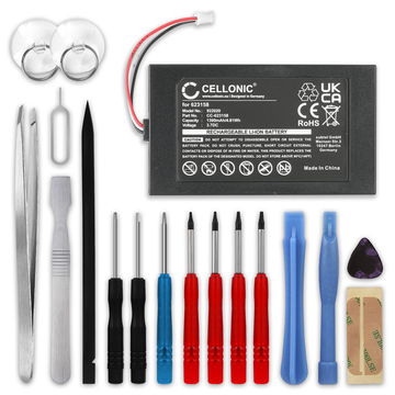 533-000128 Battery for Logitech Harmony Elite, Logitech Harmony 950, 915-000257, 915-000260 Remote Control 623158 Battery Replacement - 3.7V, 1300mAh + 18-Piece Tool Kit