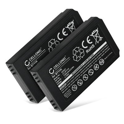 2x Batería para Ikusi IK2, PUPITRE IK2, Ikusi T70/2, Konecranes Mini Joystick Radio RMJ 1100mAh 3.7V de CELLONIC