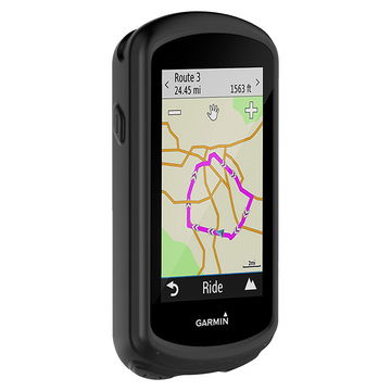 subtel Funda Garmin Edge 1030 / Edge 1030 Plus, Funda de Silicone para dispositivos GPS bicicleta - Funda protectora en negro Back Cover Bumper Case Shockproof