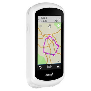 subtel Funda Garmin Edge 1030 / Edge 1030 Plus, Funda de Silicone para dispositivos GPS bicicleta - Funda protectora en blanco Back Cover Bumper Case Shockproof