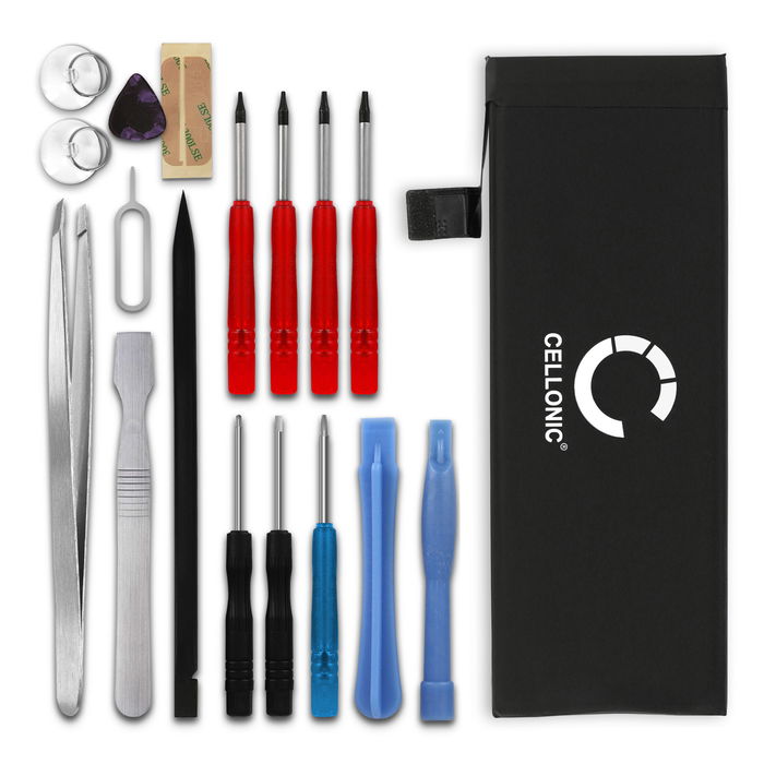 Bateria Apple 616-00106 1620mAh - + Juego de herramientas 17pzas 616-00106, Batería larga duración para smartphones Apple iPhone SE 1. Gen (2016)