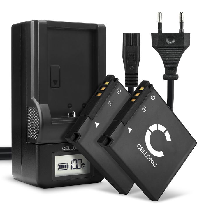 2x Canon PowerShot A2200 Batería 700mAh 3.6V - 3.7V + Cargador de CELLONIC