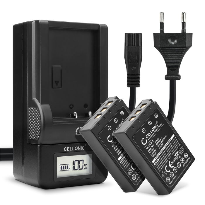 2x Olympus E-600 Batería 900mAh 7.2V - 7.4V + Cargador de CELLONIC