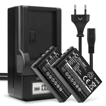 2x Bateria Kodak KLIC-5001 1400mAh - + Cargador KLIC-5001, Batería recargable para camaras Kodak Easyshare DX6490 DX7440 DX7590 DX7630 P850 P880