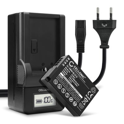 2x Bateria para cámaras Panasonic Lumix DMC-GX1 Lumix DMC-G3 Lumix DMC-GF2 Lumix DMC-ZS7 Lumix DMC-TS2 - DMW-BLD10 900mAh + Cargador rápido DMW-BLD10 Baterías recargables