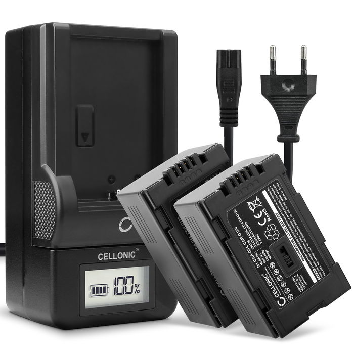 2x Batería de repuesto para Panasonic NV-DS77 2200mAh + Cargador