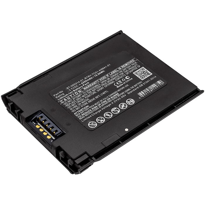 Battery for Zebra TC51, TC52, TC510, TC510K, TC51HC, TC56, TC57 3.7V 4200mAh from CELLONIC