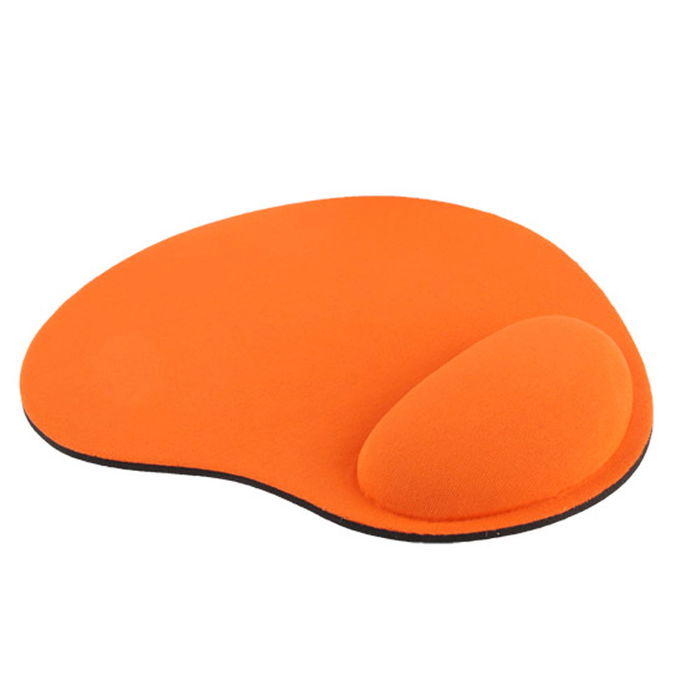 Ergonomic Mouse Mat with Wrist Support RSI / Carpal Tunnel Mouse Pad with foam Cushion Padded Computer Arm Rest - orange