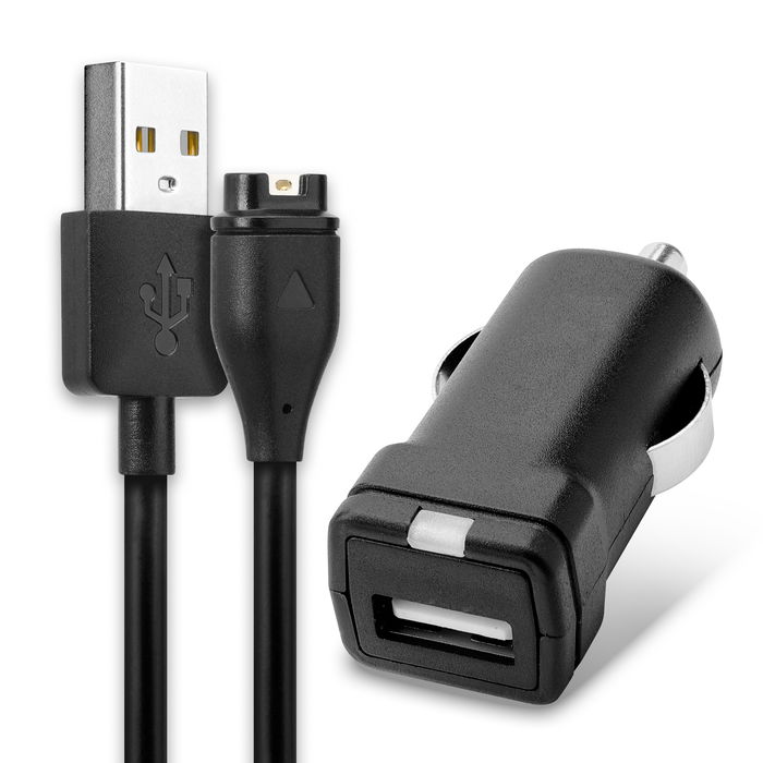 Cargador de coche para Garmin Fenix 7, 6, 6 Pro, 6X Pro, Vivoactive 4, 4S, 3, Forerunner 945, 45, Venu 2 - Cable de carga de 1m, Cargador rápido 5V, 3A