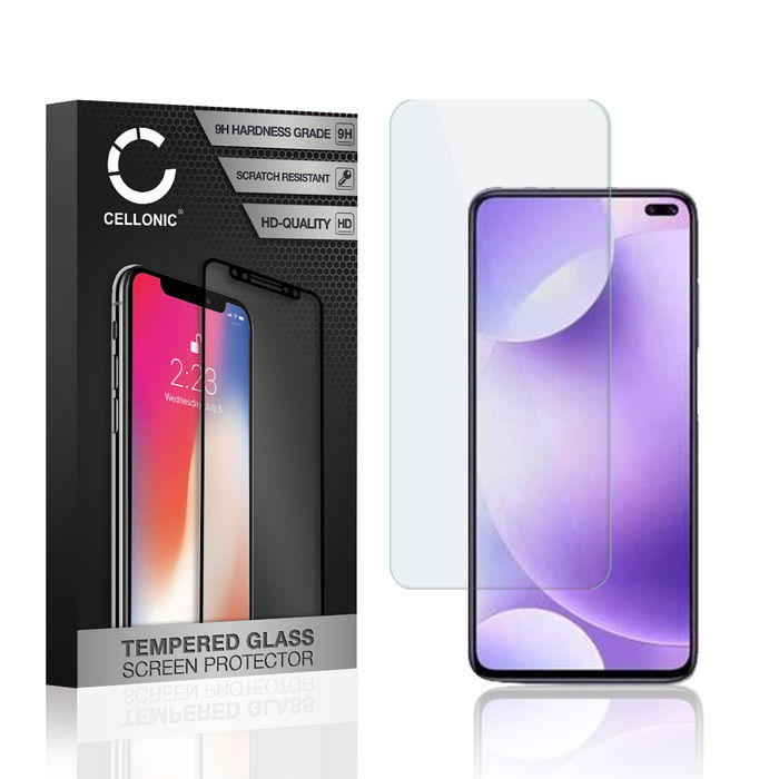 Protector pantalla móvil Xiaomi Poco X2 / Pocophone X2 / Redmi K30 autoadhesivo de CELLONIC - Screen protector, (Calidad HD / 2.5D / 0,33mm / 9H)