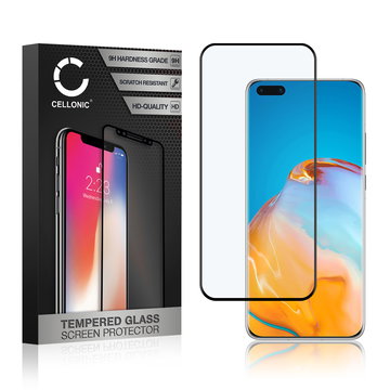 Protector pantalla móvil Huawei P40 Pro autoadhesivo de CELLONIC - Screen protector, (Calidad HD / 3D Full Cover / 0,33mm / 9H)