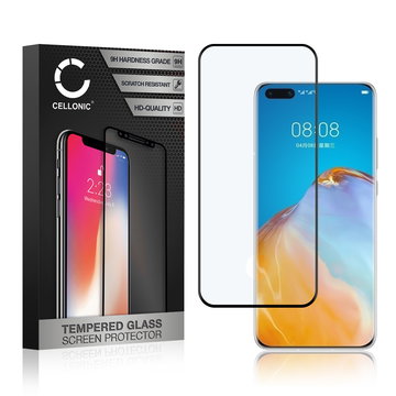 Protector pantalla móvil Huawei P40 Pro Plus autoadhesivo de CELLONIC - Screen protector, (Calidad HD / 3D Full Cover / 0,33mm / 9H)