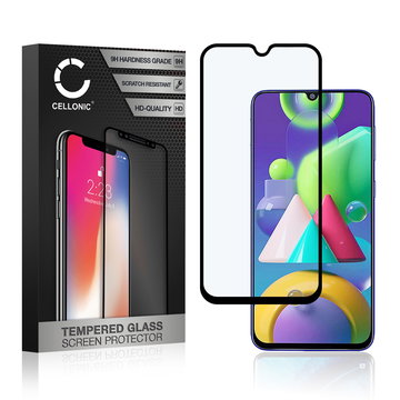 Protector pantalla móvil Samsung Galaxy A30 / A30s / A50 / M21 / M30s / M31 autoadhesivo de CELLONIC - Screen protector, (Calidad HD / 3D Case-friendly / 0,33mm / 9H)