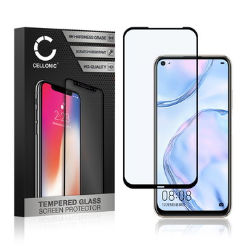 Protector pantalla móvil Huawei P40 Lite 4G autoadhesivo de CELLONIC - Screen protector, (Calidad HD / 3D Case-friendly / 0,33mm / 9H)