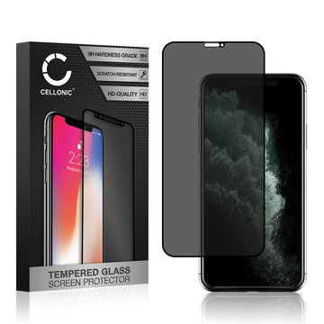 Protector pantalla móvil Apple iPhone 11 Pro autoadhesivo de CELLONIC - Screen protector, (Calidad HD / Privacy Filter / 0,33mm / 9H)