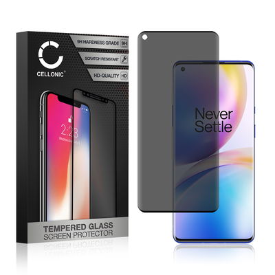 Protector pantalla móvil OnePlus 8 autoadhesivo de CELLONIC - Screen protector, (Calidad HD / 3D Case-friendly / 0,33mm / 9H)