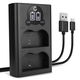 Cargador doble EN-EL3 EN-EL3e EN-EL3a + Cable USB