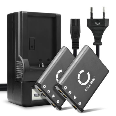 2x Bateria para cámaras Traveler Super Slim XS 70 Super Slim XS 80 Tevion SZ 8 XS 4 XS 40 - DS5370 NP-45 DS5370 700mAh + Cargador rápido Baterías recargables