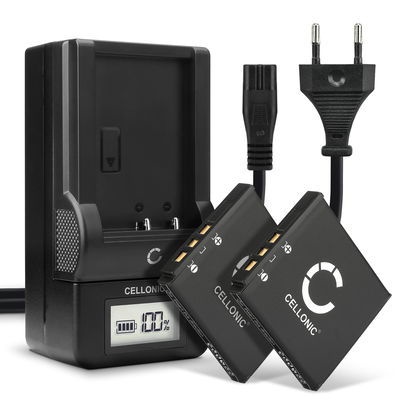 2x Bateria para cámaras Kodak EasyShare M763, M753, M893 IS, M863, M853, Kodak KLIC-7001, M340, M320 - KLIC-7001 700mAh + Cargador rápido Baterías recargables