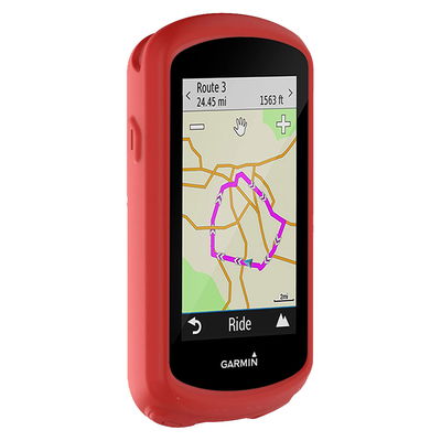 subtel Funda Garmin Edge 1030 / Edge 1030 Plus, Funda de Silicone para dispositivos GPS bicicleta - Funda protectora en rojo Back Cover Bumper Case Shockproof