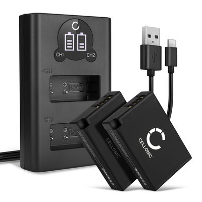 2x Batería para cámaras - LP-E17 950mAh + Cargador Doble LC-E17 Batería de repuesto