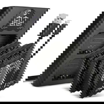 2x Batería para cámaras - NP-FZ100 2040mAh + Cargador Doble BC-QZ1 Batería de repuesto