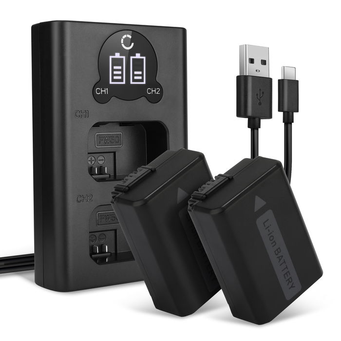 2x Sony ILCE-3000 (α3000) Batería 1030mAh 7.2V - 7.4V + Cargador Doble de CELLONIC