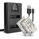 2x Batería 1180mAh + Cargador Doble