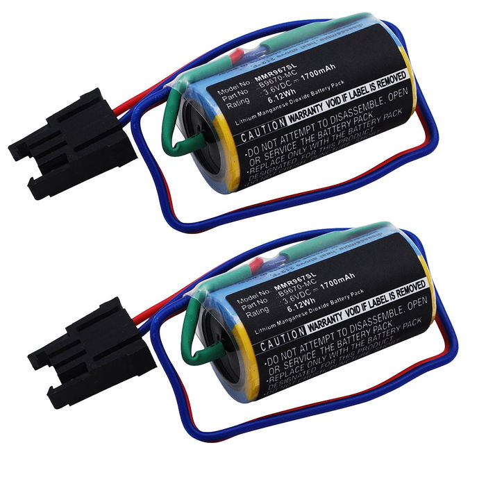 2x Mitsubishi A1FXCPU Robot Control PLC Batería 1700mAh 3.6V de subtel