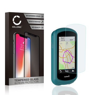 Tapa trasera + Cristal protector de la pantalla para Garmin Edge 1030 / Edge 1030 Plus - Silicone, verde Funda