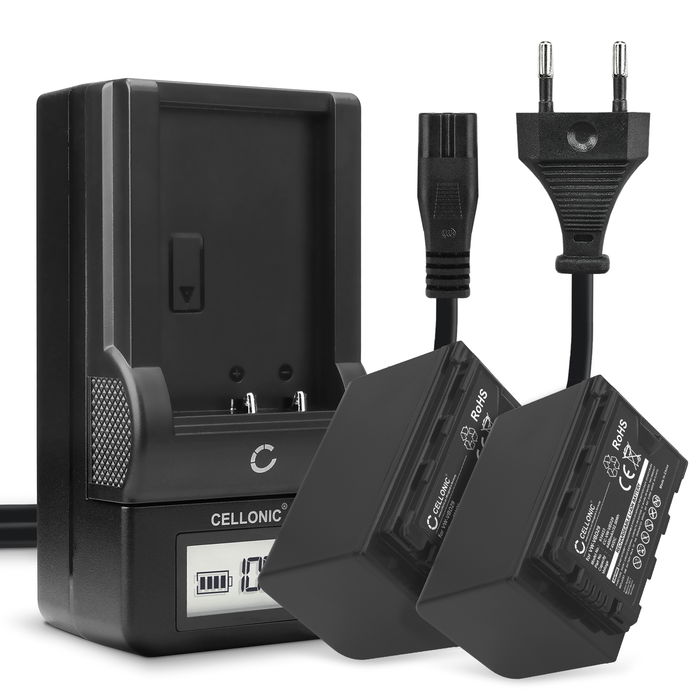 2x Panasonic HC-X1000 Batería 4400mAh 7.4V + Cargador de CELLONIC