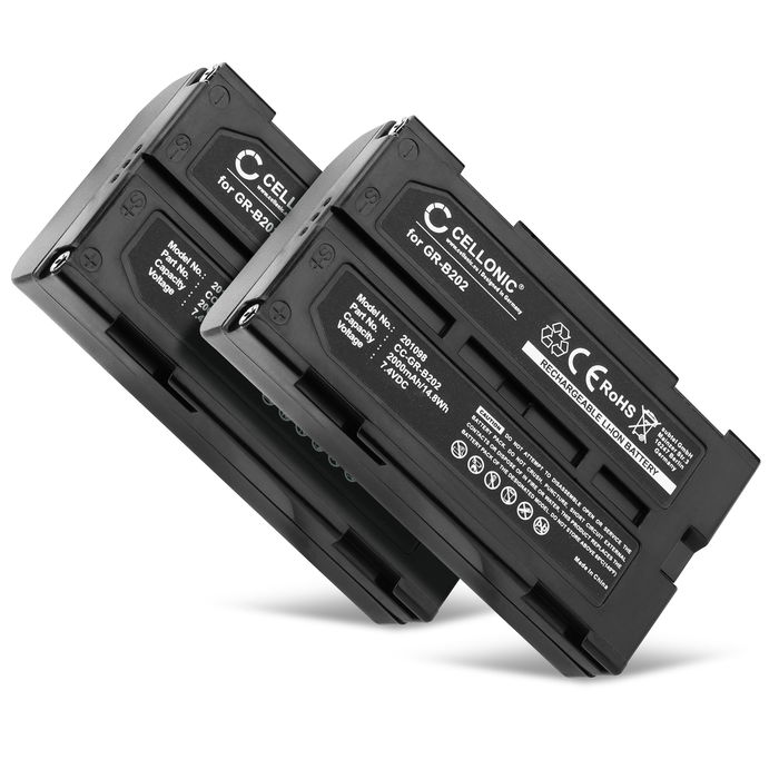 2x Batería para Hitachi VM-H70 Bateria repuesto 2000mAh Accu
