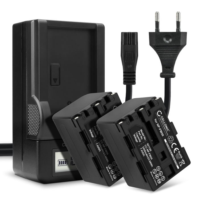 2x Batería para Sony CCD-TRV238 Bateria repuesto 3200mAh Accu + Cargador