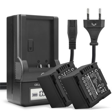 2x Bateria para cámaras Panasonic NV-GS27 GS320 GS500 GS400 GS180 GS60 - CGA-DU14 1440mAh + Cargador rápido CGA-DU06,CGA-DU07,CGA-DU12 Baterías recargables