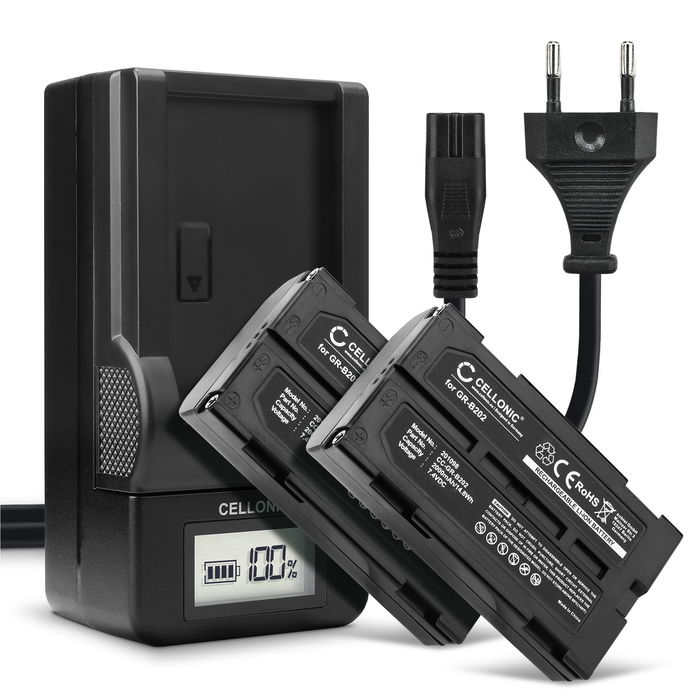 2x Batería para Hitachi VM-BPL60 Bateria repuesto 2000mAh Accu + Cargador