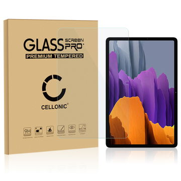 Protector de pantalla tablet Samsung Galaxy Tab S7 Plus Wi-Fi (SM-T970) de CELLONIC - (Calidad HD / 2.5D / 0,33mm / 9H), Tablet Screen protector, Tempered glass, Cristal templado
