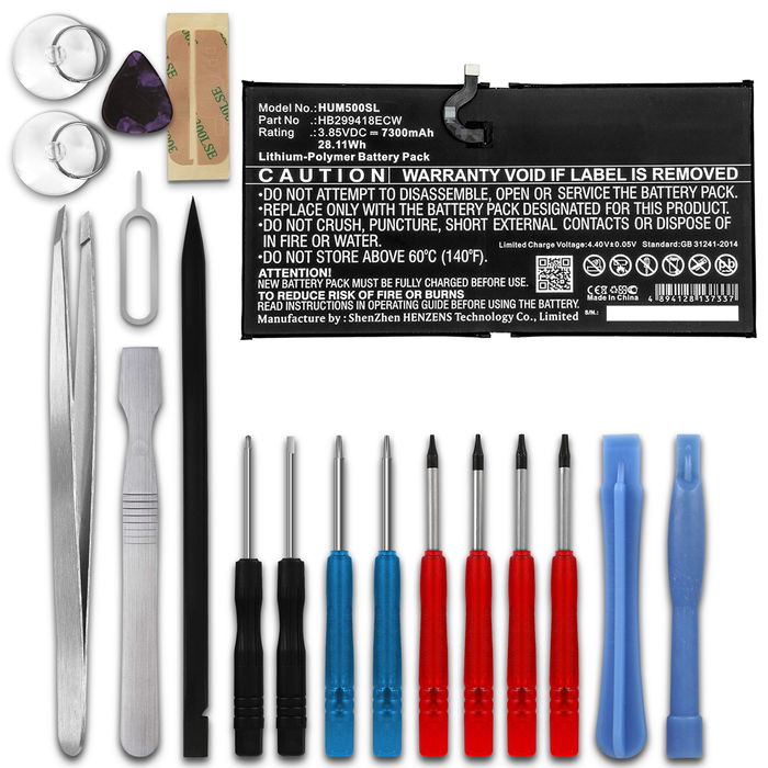 Huawei MediaPad M5 10.8 (CMR-AL09) Batería 7300mAh 3.85V + Juego de herramientas de subtel