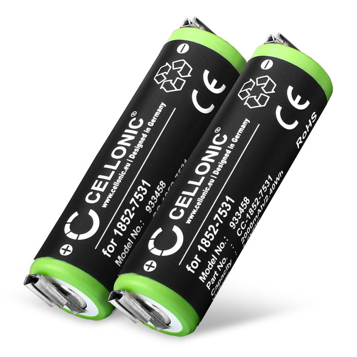2x Moser ChroMini 1591 Batería 2000mAh 1.2V de subtel