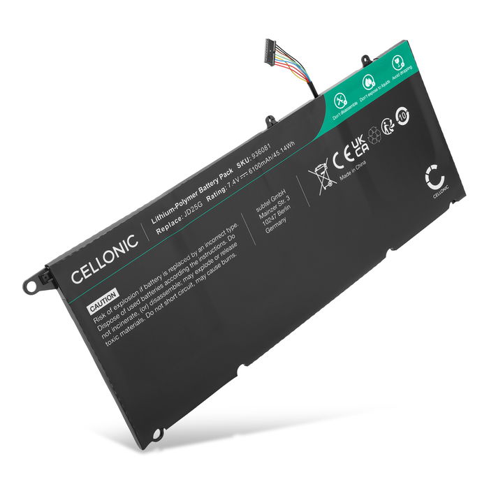 Dell XPS 13 9343 Batería 6100mAh 7.4V de subtel