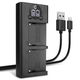 Cargador doble NP-FM500H + Cable USB