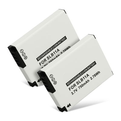 2x Bateria Samsung EA-SLB11A SLB-11A 750mAh - , Batería recargable para camaras Samsung WB100 WB5000 WB550 WB600 WB2000 EX1 PL50 PL55 PL65 L200 L100 ES60 ES55 ST1000 TL240 CL5