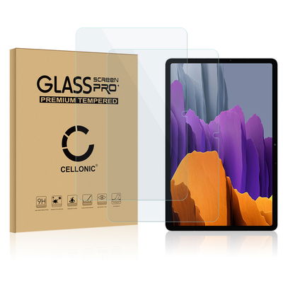 2x Protector de pantalla tablet Samsung Galaxy Tab S7 Plus Wi-Fi (SM-T970) de CELLONIC - (Calidad HD / 2.5D / 0,33mm / 9H), Tablet Screen protector, Tempered glass, Cristal templado