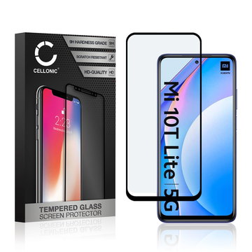 Protector pantalla móvil Xiaomi Mi 10T Lite autoadhesivo de CELLONIC - Screen protector, (Calidad HD / 3D Case-friendly / 0,33mm / 9H)