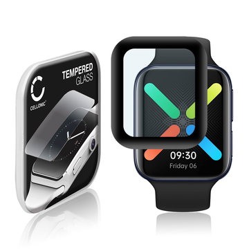 Protector de pantalla para smartwatch Oppo Watch - 41mm de CELLONIC - Tempered Glass (Calidad HD / 3D Full Cover / 0,33mm / 9H), Screen protector, Cristal templado