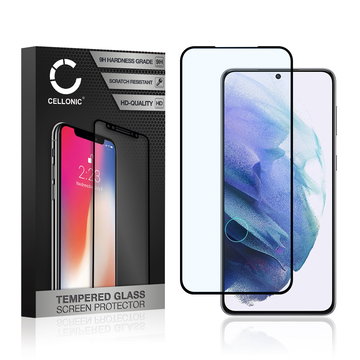 Protector pantalla móvil Samsung Galaxy S21 Plus (SM-G996) autoadhesivo de CELLONIC - Screen protector, (Calidad HD / 3D Full Cover / 0,33mm / 9H)
