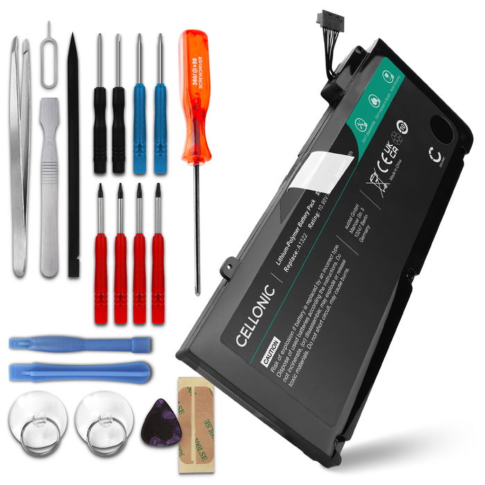 Apple MacBook Pro 13 - A1278 - Mid 2010 Battery 5900mAh 11.1V + Tool-kit from subtel