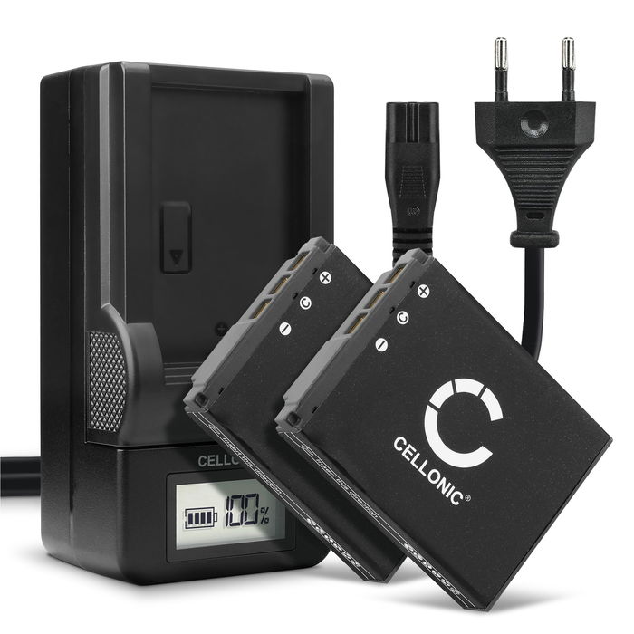2x Batería para Sony Cyber-shot DSC-V3, NP-FR1 de Cellonic®], 1000mAh, Ion de litio
